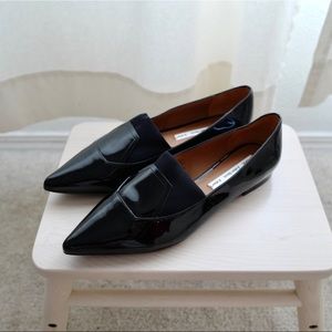 & other stories patent leather pointed toe loafer